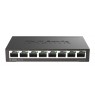 D-Link DGS-108 Unmanaged L2 Gigabit Ethernet (10/100/1000) Black