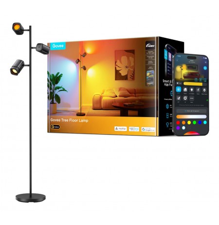 Govee H60B2 Tree Floor Lamp | Floor lamp | RGBWWIC, 1500lm, 2.4GHz Wi-Fi + Bluetooth