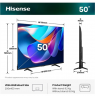 Hisense TV | 50A6S | 50 | Smart TV | VIDAA Smart OS | UHD | Black