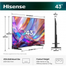 Hisense TV | 43E7S | 43 | Smart TV | VIDAA Smart OS | UHD | Black