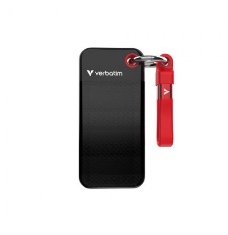 Verbatim 32192 Išorinis SSD diskas 1TB, USB-C 3.2 Gen 2, M.2, iki 1000MB/s, Juoda/Raudona