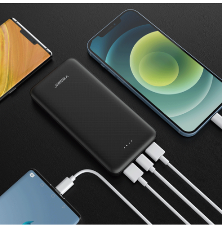 Veger A10 (W1065) Išorinė baterija (Power Bank) 10000mAh, 5V 2A, Juoda