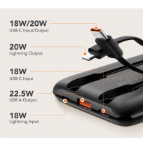 Veger C11 (W1170) Mini Išorinė baterija (Power Bank) 10000mAh, 22.5W PD, Juoda