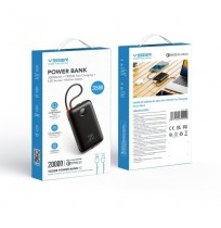 Veger K2 (W2068) Išorinė baterija (Power Bank) 20000mAh, 35W PD, Juoda