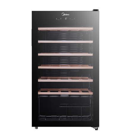 Midea Wine Cooler | MDRW150FGG22W | Energy efficiency class Class G | Free standing | Bottles capacity 34 | Black