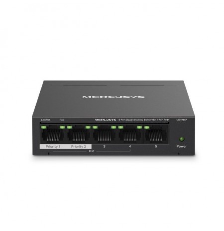 Mercusys 5-Port Gigabit Desktop Switch with 4-Port PoE+