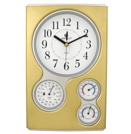 PERFECT Sieninis kvarcinis laikrodis  QG-1709/GOLD