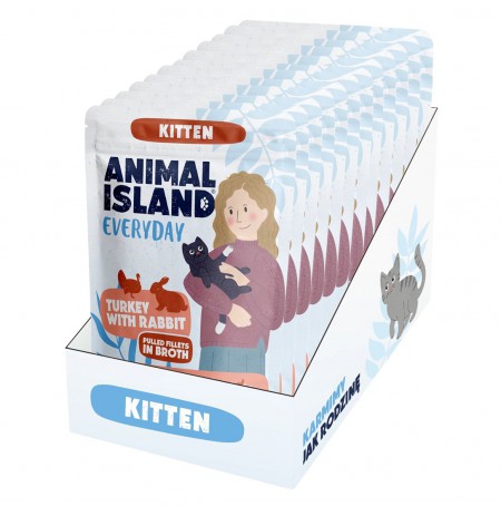 ANIMAL ISLAND Kitten turkey with rabbit 12x85g