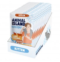 ANIMAL ISLAND Kitten turkey with veal 12x85g