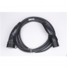 Evaka EV Charging Cable Type 2-Type 2, 22 kW, 32 A, 5 x 6 mm2, 1 x 0.5 mm2, 7 m | ITGAM3872 | Black