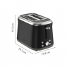 TEFAL Toaster | TT7208E0 Collection Retro | Power 850 W | Number of slots 2 | Housing material Stainless steel | Black