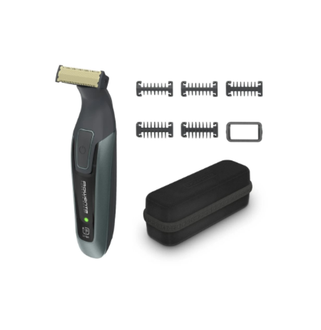 Rowenta Beard Trimmer | TN6044E0 | Cordless | Number of length steps 6 | Wet & Dry | Black/Green