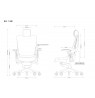 Wau 2 NW41 office chair, charcoal/white mesh