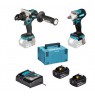 MAKITA COMBO SET 18V DLX2590TJ (DHP492, DTW300) 2x5.0Ah