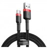 Kabelis USB A - USB C BASEUS CATKLF-B91 (1.0m, QC3.0, nailoninis, raudonas/juodas)
