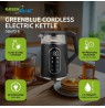 GreenBlue Cordless Electric Kettle, 1.7 L capacity, glass water tank, easy-to-read display, temperature selection, 2200 W,