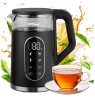 GreenBlue Cordless Electric Kettle, 1.7 L capacity, glass water tank, easy-to-read display, temperature selection, 2200 W,