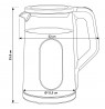 GreenBlue Cordless Electric Kettle, 1.7 L capacity, glass water tank, easy-to-read display, temperature selection, 2200 W,