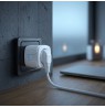 GreenBlue Remote-Controlled WiFi Outlet, Android/iOS/Alexa/Google Home, Timer, Wattmeter, Max 16A/3840W, GB735 W