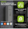 GreenBlue WiFi Temperature and Humidity Sensor, Android/iOS/Alexa/Google Home, 3.0V DC, LR03x2, GB737