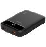 Išorinė baterija DELTACO, 10 000 mAh, 2 integruoti USB-C laidai, PD 20 W, juodas / PB-CC100 / 1903845