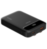 Išorinė baterija DELTACO, 10 000 mAh, 2 integruoti USB-C laidai, PD 20 W, juodas / PB-CC100 / 1903845