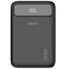 Išorinė baterija DELTACO, 10 000 mAh, 2 integruoti USB-C laidai, PD 20 W, juodas / PB-CC100 / 1903845