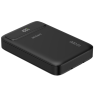 Išorinė baterija DELTACO, 10 000 mAh, 2 integruoti USB-C laidai, PD 20 W, juodas / PB-CC100 / 1903845