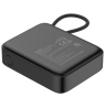 Išorinė baterija DELTACO, 10 000 mAh, integruotas tekstilinis laidas, PD 20 W, juoda / PB-CC101 / 1903846