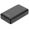 Išorinė baterija DELTACO, 10 000 mAh, ištraukiamas laidas 90 cm, PD 20 W, juoda / PB-CC102 / 1903847