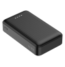 Išorinė baterija DELTACO, 10 000 mAh, ištraukiamas laidas 90 cm, PD 20 W, juoda / PB-CC102 / 1903847