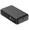 Išorinė baterija DELTACO, 10 000 mAh, ištraukiamas laidas 90 cm, PD 20 W, juoda / PB-CC102 / 1903847