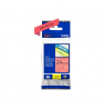 Brother | TZe-451 Laminated Tape | Black On Red | TZe | 8 m | 2.4 cm