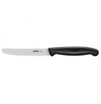 KOHE serrated knife, 104 mm, black