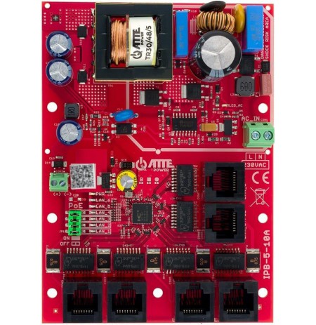 PoE Switch 6-port with integrated power supply ATTE IPB-5-10A-OF