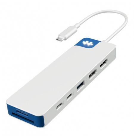 HYPER HD4103BUGL interface hub USB 3.2 Gen 1 (3.1 Gen 1) Type-C 5000 Mbit/s Blue, White