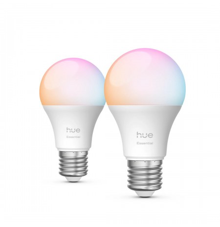 Philips Hue White and colour ambience Essential A60 – E27 smart bulb – 806 lm – 8W – 2-pack