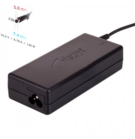Power supply mains Akyga AK-ND-57 for notebooks DELL (19,5 V, 6,75 A, 130 W, 7.4 mm x 5 mm)