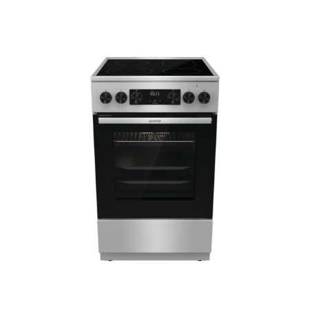Gorenje | Cooker | GECS5C70XA | Hob type Vitroceramic | Oven type Electric | Stainless steel | Width 50 cm | Grilling | LED | De
