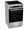 Gorenje | Cooker | GECS5C70XA | Hob type Vitroceramic | Oven type Electric | Stainless steel | Width 50 cm | Grilling | LED | De