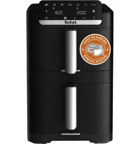 Tefal Easy Fry EY7568 Double 10 L Stand-alone 2700 W Hot air fryer Black