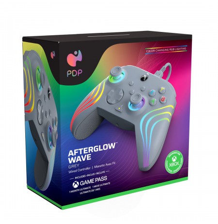 PDP Afterglow Wave Grey USB Gamepad Analogue / Digital PC, Xbox One, Xbox Series S, Xbox Series X