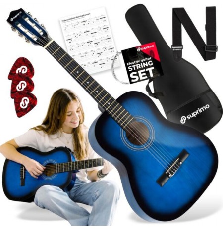 SUPRIMO CG34 BB classical guitar 3/4 36 inch blue burst