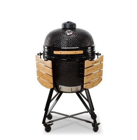 Kamado Bono Grande Ceramic Grill 23″ Kamado barbecue/grill Cart Charcoal (fuel) Black
