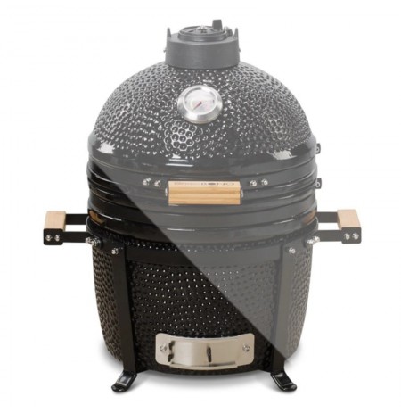 Kamado Bono Minimo Ceramic Grill 15″ Kamado barbecue/grill Cart Charcoal (fuel) Black