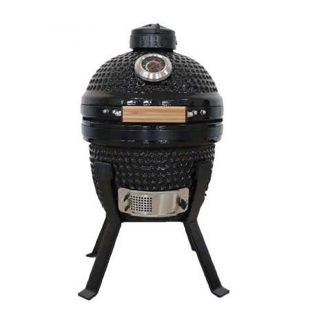Kamado Bono Picnic Ceramic Grill 13″ Kamado barbecue/grill Cart Charcoal (fuel) Black