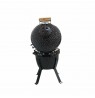 Kamado Bono Picnic Ceramic Grill 13″ Kamado barbecue/grill Cart Charcoal (fuel) Black