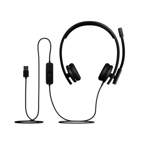 Logitech H570e Stereo MS Teams Laidinės ausinės USB-A, Juoda