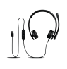 Logitech H570e Stereo MS Teams Laidinės ausinės USB-A, Juoda
