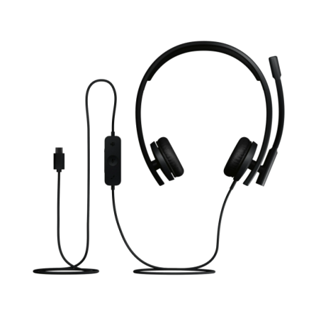 Logitech H570e Stereo MS Teams Laidinės ausinės USB-C, Juoda